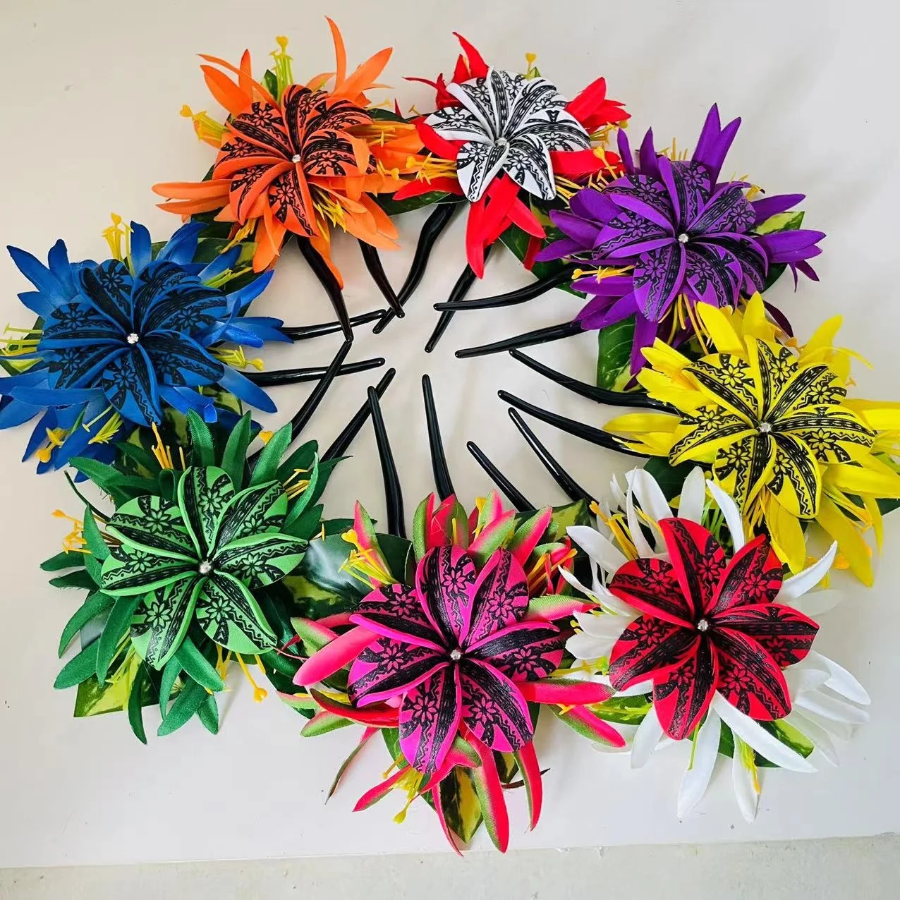 Plumeria Foam flower hair fork Artificial Island Polynesian Hawaiian tiara frangipanis hibiscuss single stem hair accessories