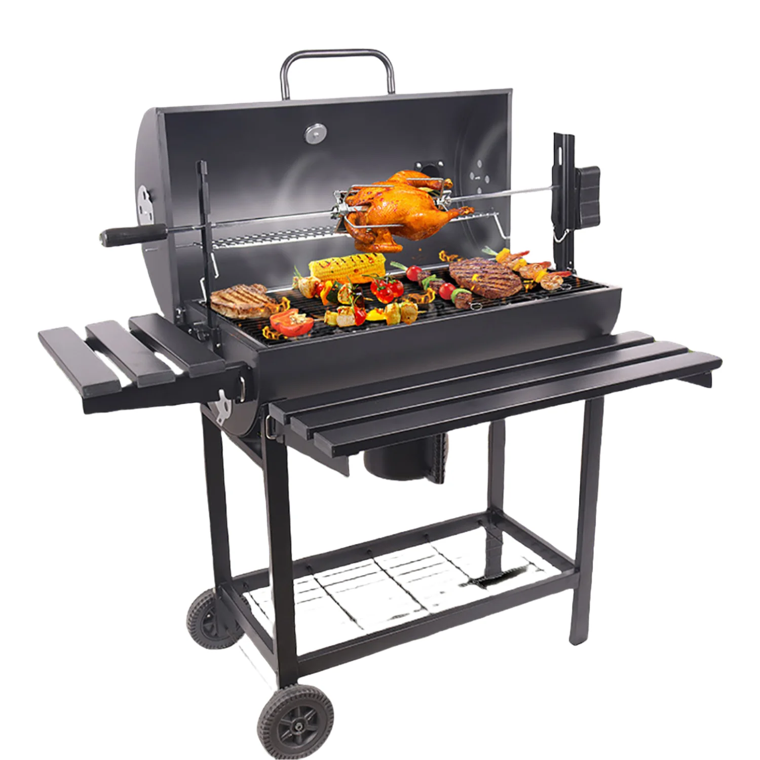 Family Barbecue Grillpark Grillcharcoal Grillbarbecue Oil Barrel Oven