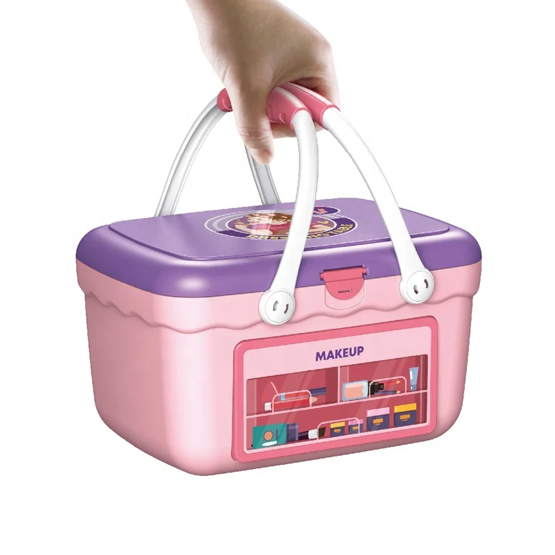 Children Toy Girl Cosmetics Box 2 In 1 Dressing Makeup Toys Set