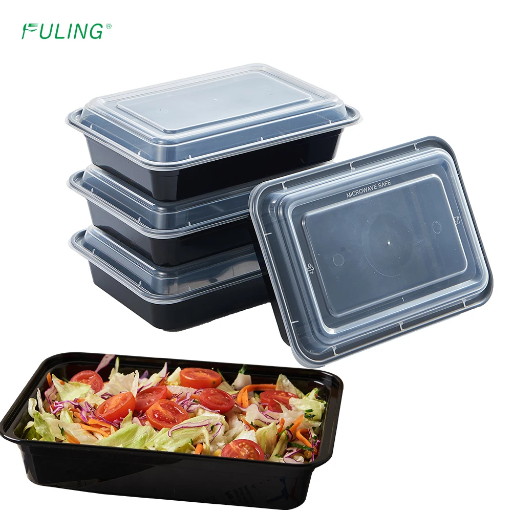 FULING 24/28/32/38 oz Microwavable Take Away TakeOut Storage Food Container Meal Prep Container Disposable