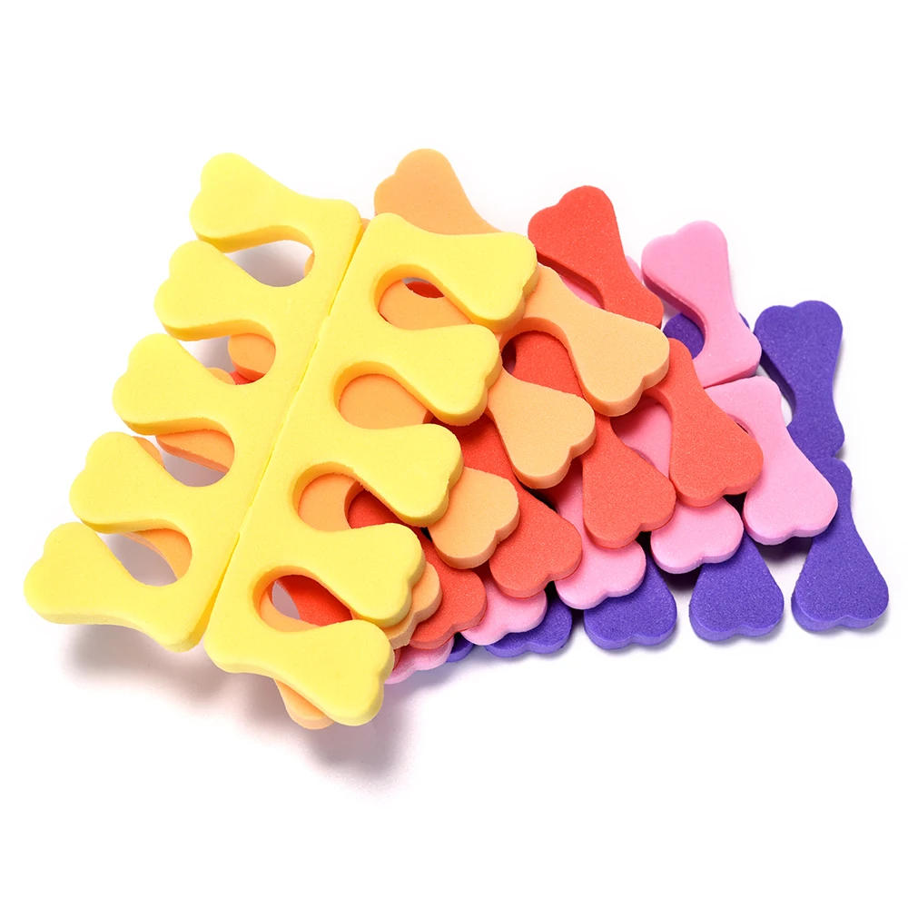 2pcs/pair Soft Foam Toe Separator Manicure Nail Art Tool Finger & Pedicure Foot Care Separator