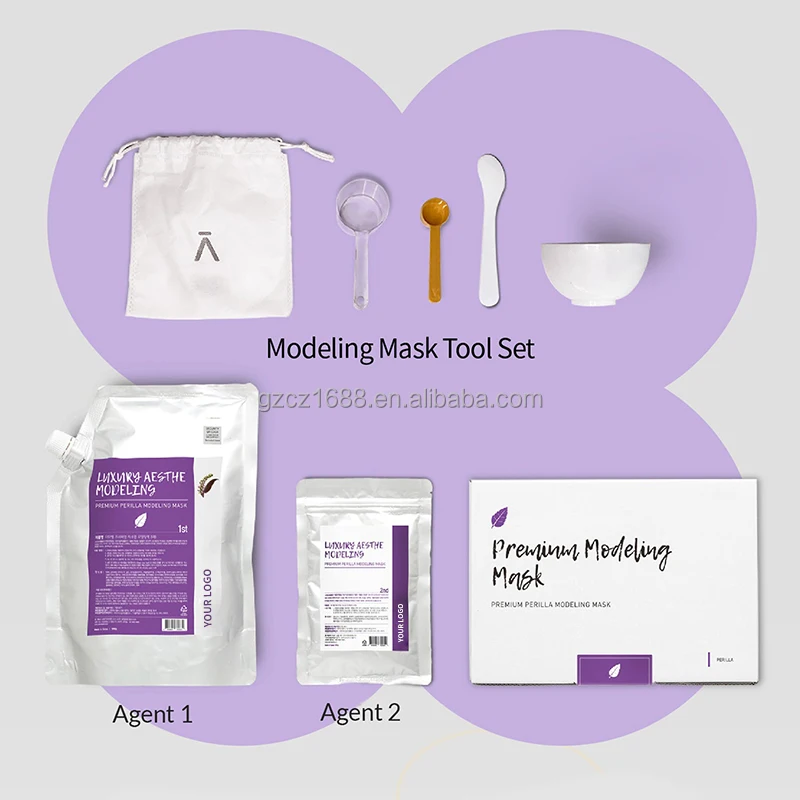 Facial Mask Powder Collagen Moisturising Whitening Lavender Gold Egyptian Rose Crystal Hydrogel Jelly Face Mask Powder