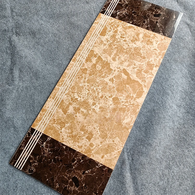 brown strip pattern decorative tiles for stair modern house building material floor tiles design OS612615