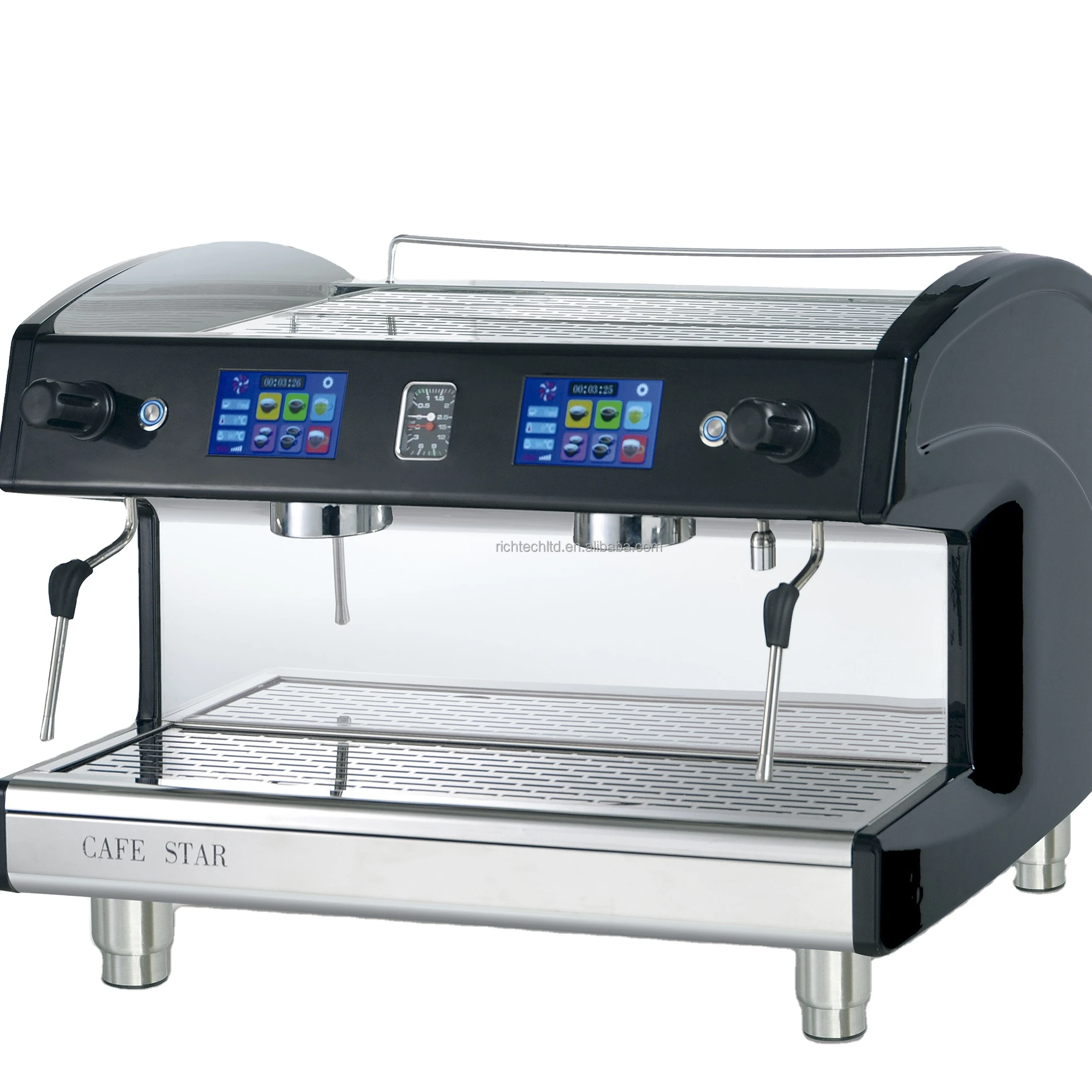 Commercial Espresso Coffee Machine Cappuccino Coffee Maker 2 Group Coffee Machine Electric Stainless Steel Express 220 CN;GUA