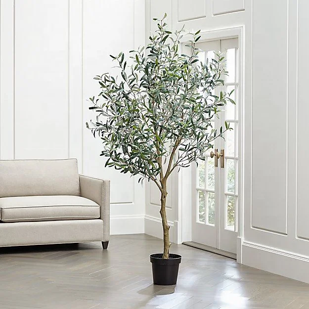 Customized 90cm 120cm 150cm 180cm 210cm Faux Olive Branch Leaves and Fruits Plant Artificial Olive Tree Indoor Decor in Potted