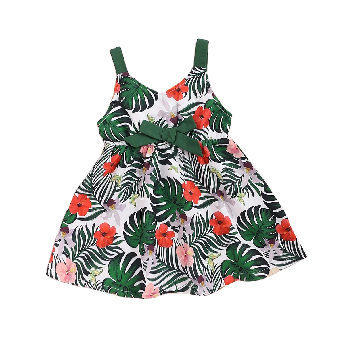 
2021 Hot sale high quality dress girl kids printing summer dress wholesale sleeveless new kids dress 