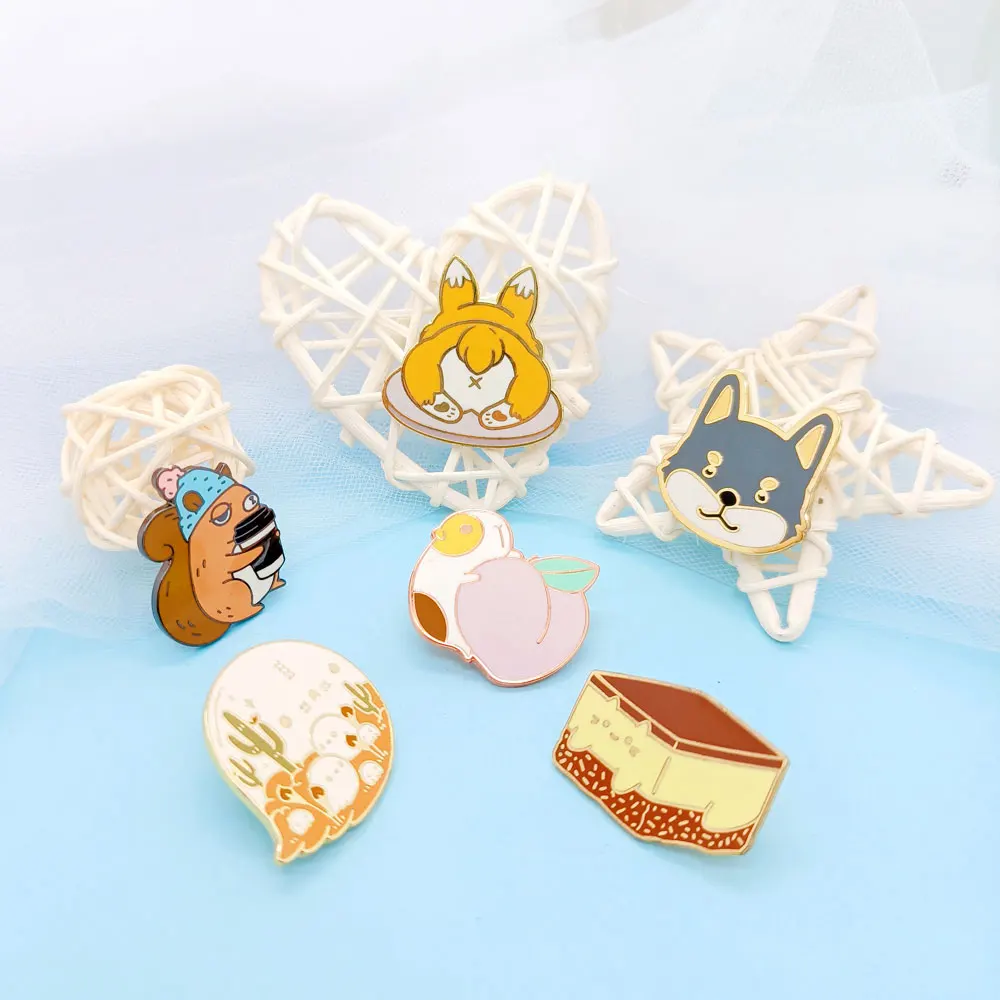 Wholesale Professional Custom Logo Brass Bronze Anime Metal Badges Fashion Clothes Brooch Hat Pins Soft Hard Enamel Lapel Pins