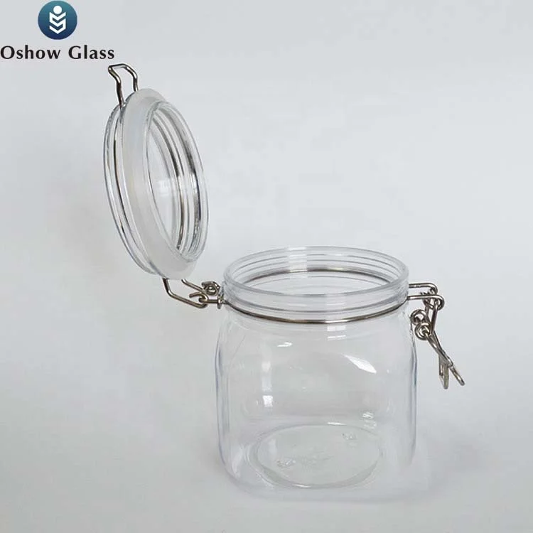 150ml 500ml 1000ml Round Glass Containers Kilner Airtight Glass Jar Set Clip Top Jars with Seal Buckle Cover