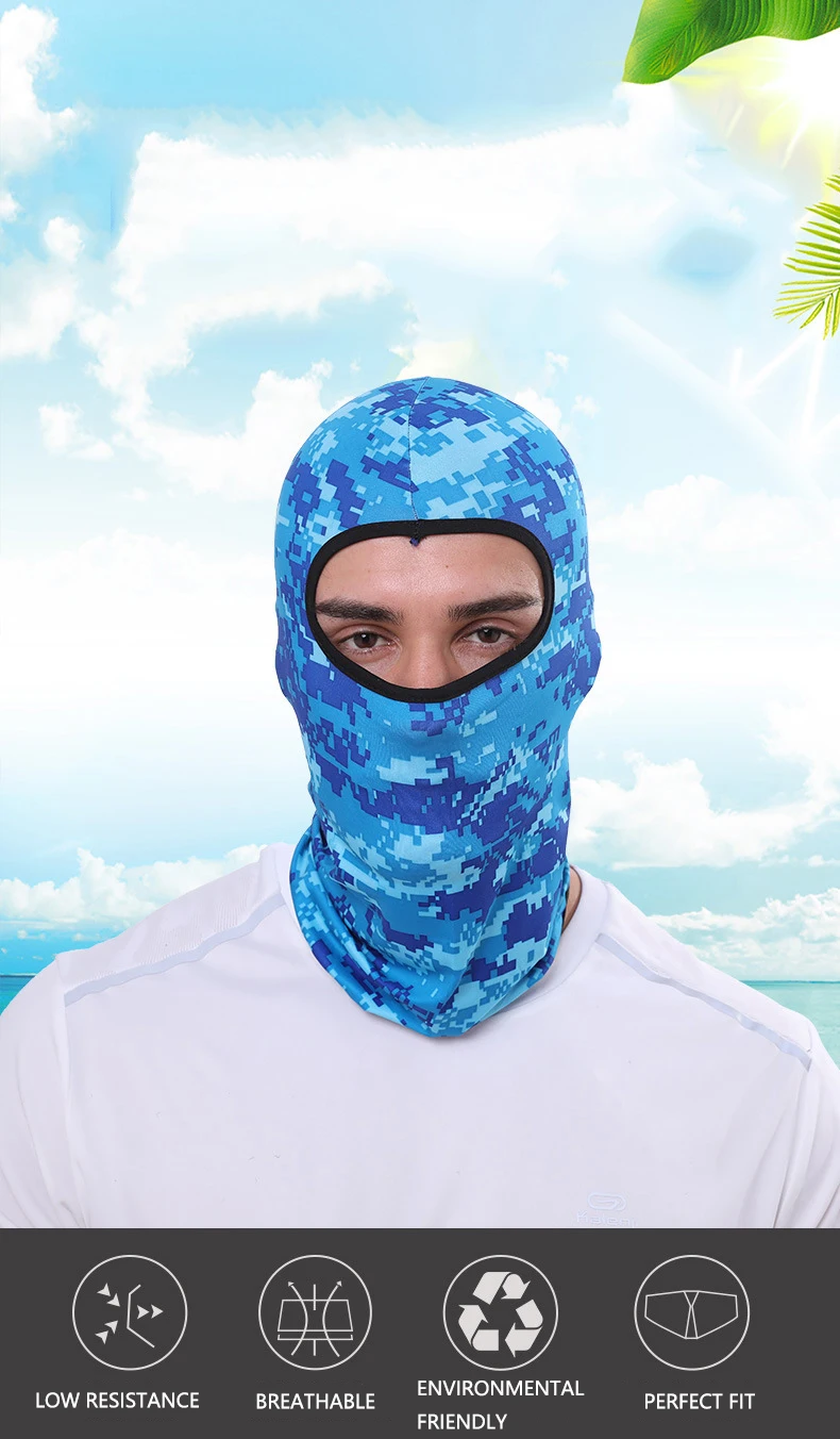 Summer Outdoor Sports Ice Silk Sunscreen Mask Bicycle Motorcycle Wind and Dust Proof Mask Cover Head Riding Head Cover
