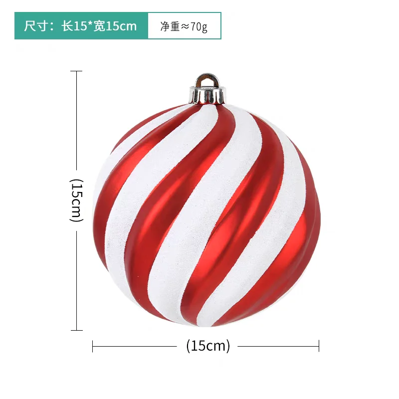 8cm New designs red color Luxury hand Painted Plastic Christmas Ball