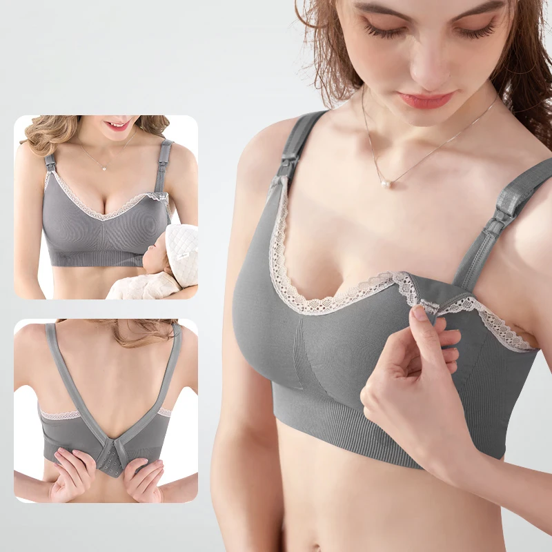 2XL Breastfeeding Pregnancy Maternity Nursing Brassiere Feeding Bra for Soutien Gorge Allaitement Pregnant Women