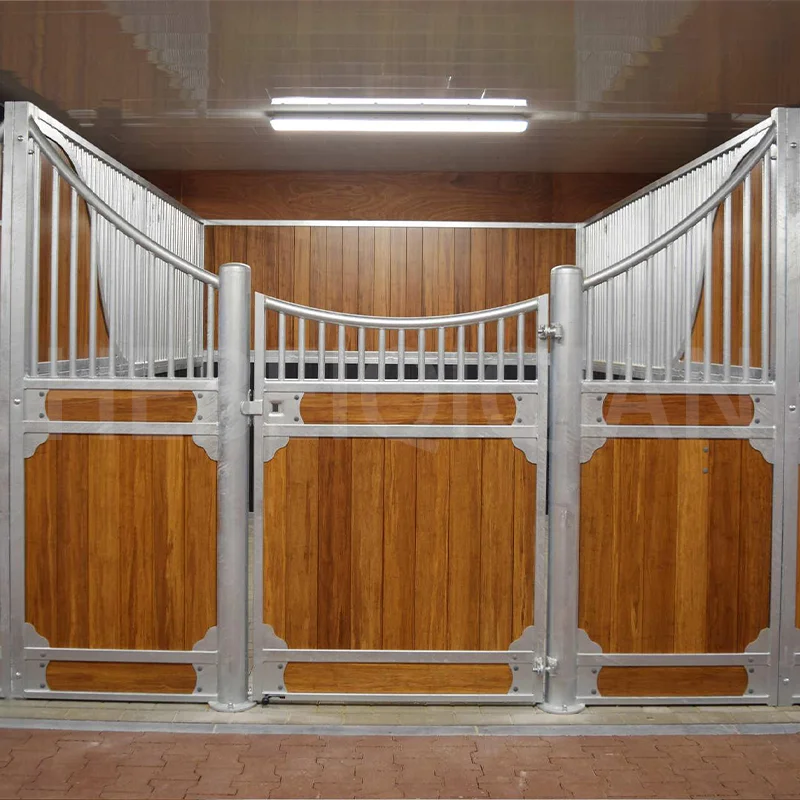 China Manufacturer Customized Front Horse Stall Panels Equestrian Luxury 3d Designs Horse Internal Stables