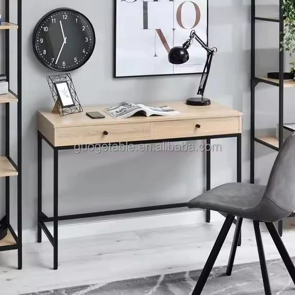 high quality office furniture solid wood working desk office modern steel wood desktop computer table