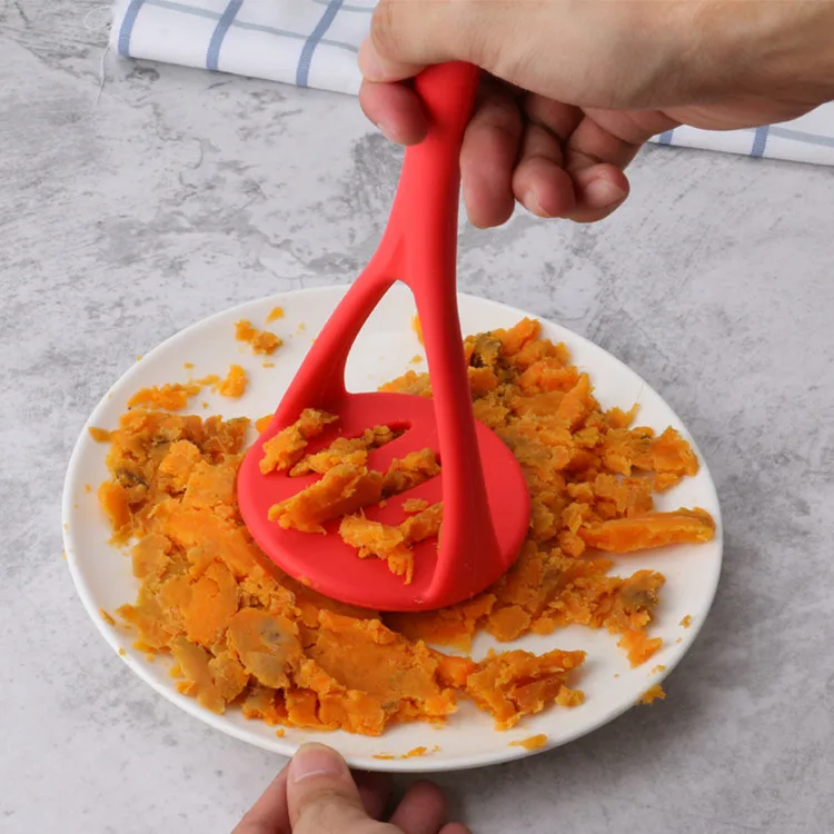 Durable silicone cooking utensils food grade silicone manual potato masher press