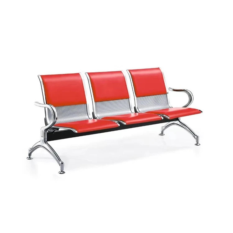 2022 Hot Sell Stainless Steel Rest Chair Hospital Injection Chair Waiting Chair PU For Airport