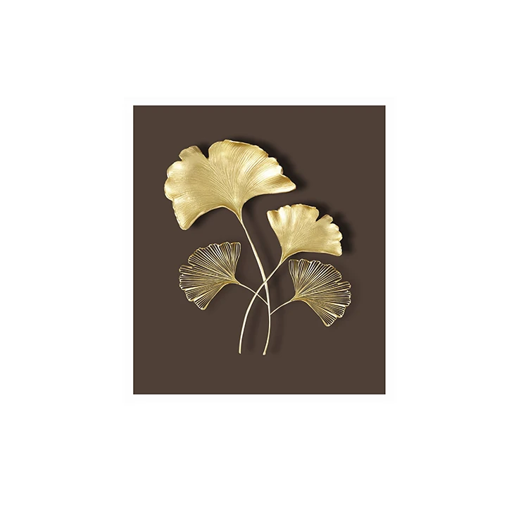 Wall Art Nordic Abstract Gold Leaf Painting HD Print Poster Modular Picture Canvas Cuadros Living Room Decor