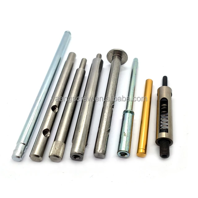 Cnc Custom Size Pins With External Thread Stainless Steel Anodizing Aluminum Fittings