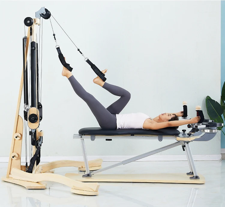 Factory Direct Sale Commercial Use Wooden Yoga Pilates Equipment Soft Gyroscope Machine Rotary chair Reformer Pilates Tower