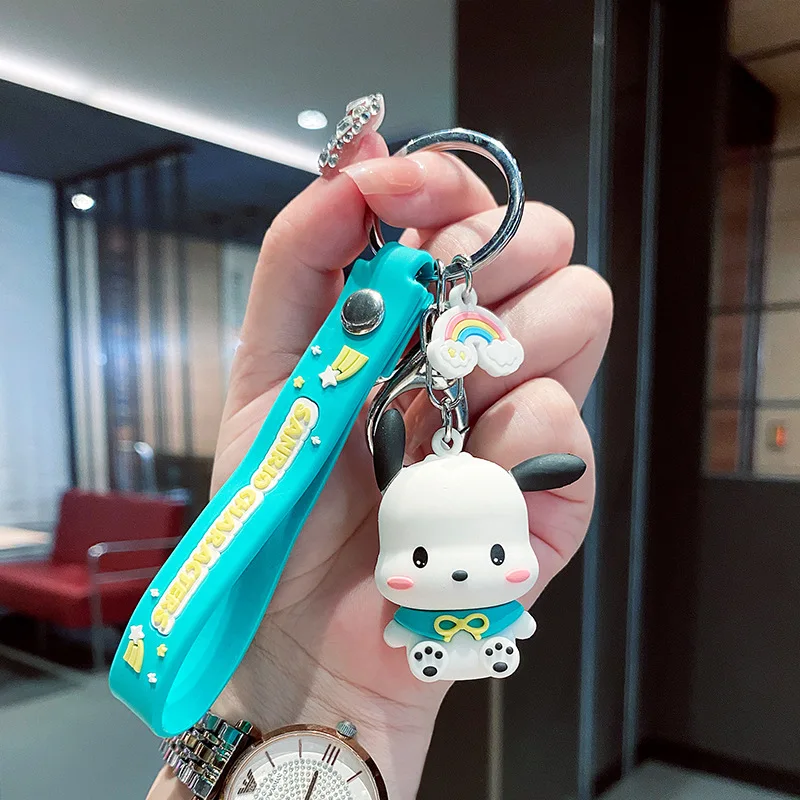 Multi Shapes Cartoon Astronaut Bear Duck key chain Cute 3D Rubber Key Chains Bag Pendant