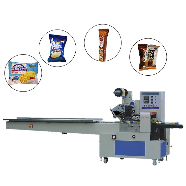Dxd-420 mint Candy Vacuum High Speed Pillow Bag Packing Multi-function Automatic Food Packaging Machinery For Small Business