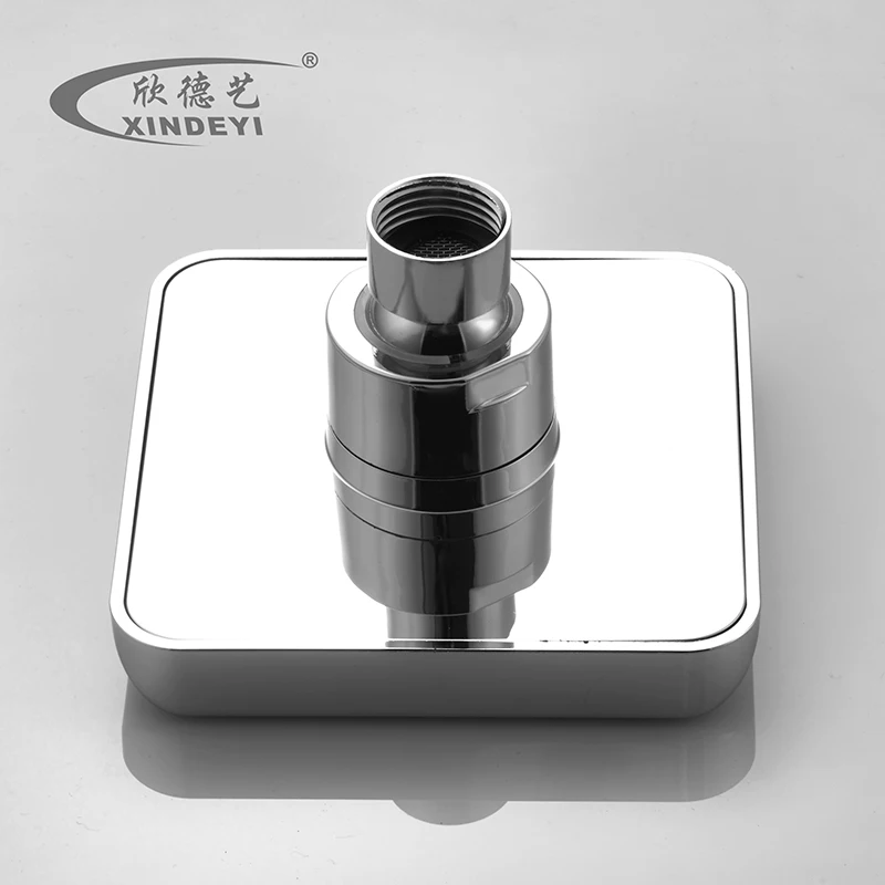 Best Price Square Overhead Bathroom Shower 4 Inch Rainfall with High Pressure Full Chrome ABS Plastic Water Saving for Hotels