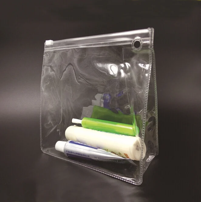 Custom Transparent Waterproof Cosmetic Bag Pvc Clear Vinyl Zippered Makeup Pouch Organizing Bag