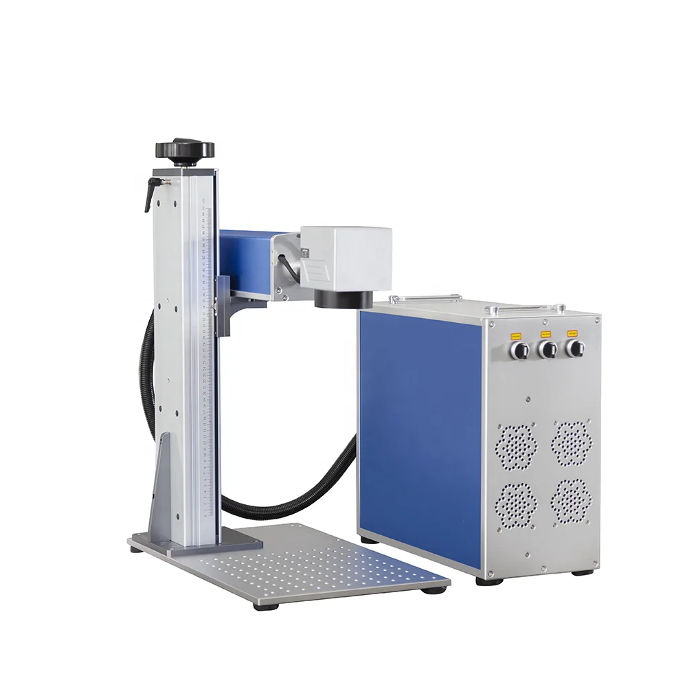 New Design 20W 30W 50W Portable Cattle Ear Tag Fiber Laser Printing Marking Machines for Pattern Engraving Metal Plastic