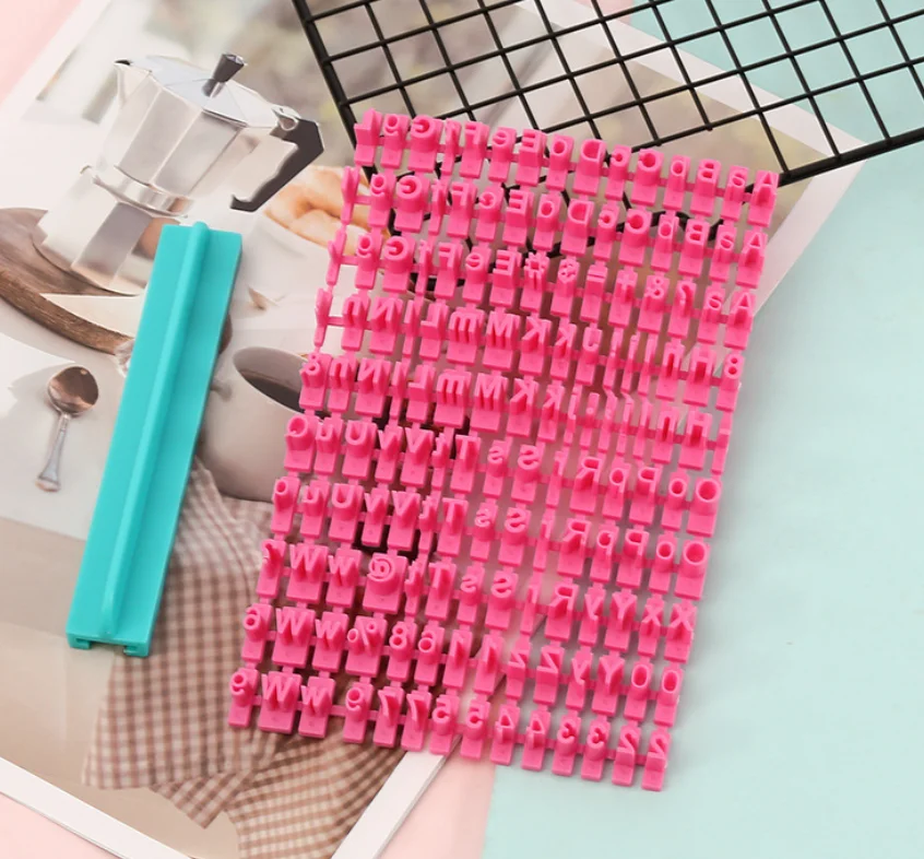 Алфавит в нижнем футляре для печенья резак помадки штамп пластиковый тиснитель формы торта форма