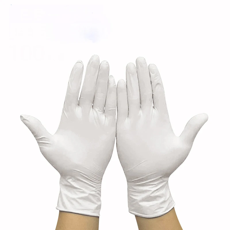 100PCS/BOX 5 6 Mil Size Industrial Blue Synthetic Nitrile Guantes Latex Free Powder Free Textured Disposable Food Safe Guantes
