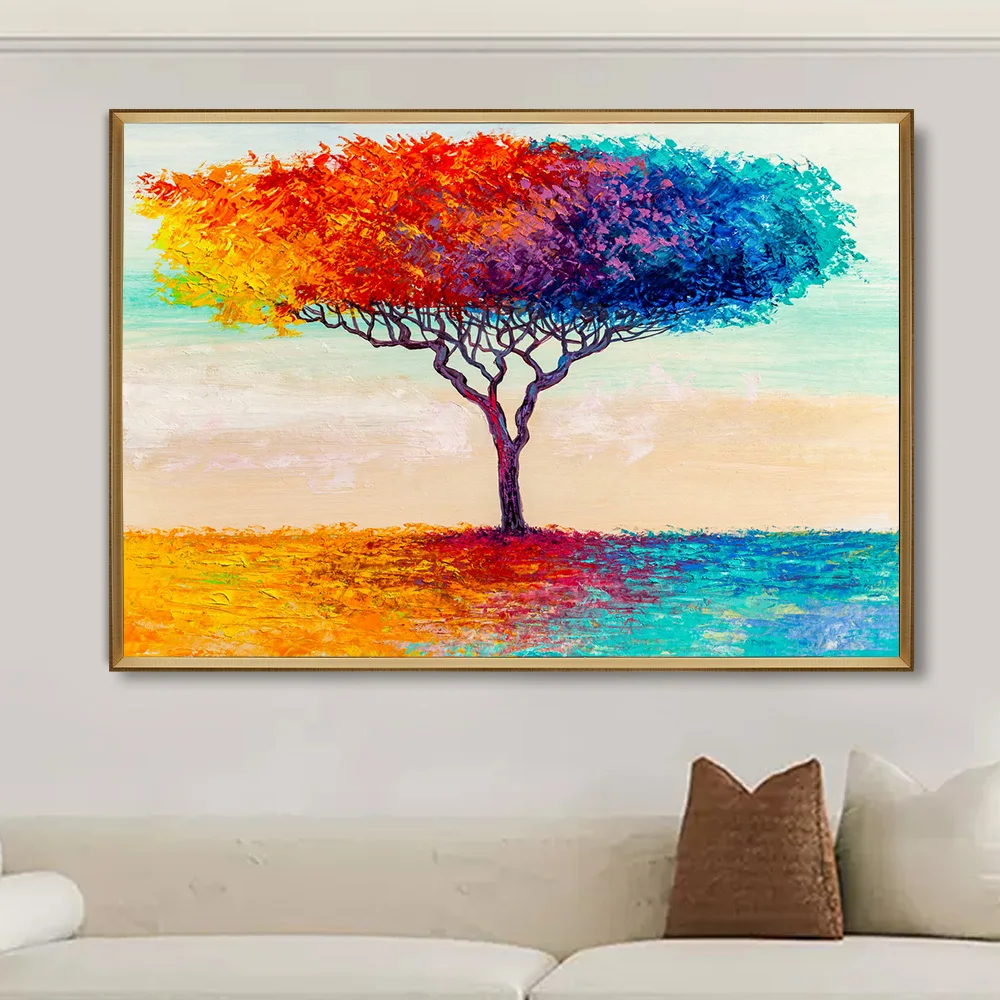 Amazon Top Sale Hand Painted  Wall Art Decor Acrylic 3d Tree Branches Abstract Modern Art Oil Painting On Canvas