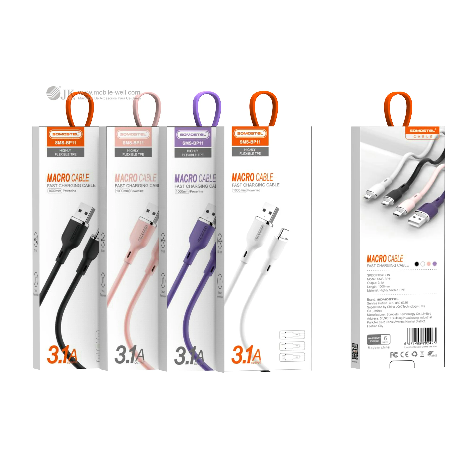 Factory Wholesale Phone Planet USB C Cable 3A BP11 Fast Charging Cables for Cell Phones  1m USB Phone Cables