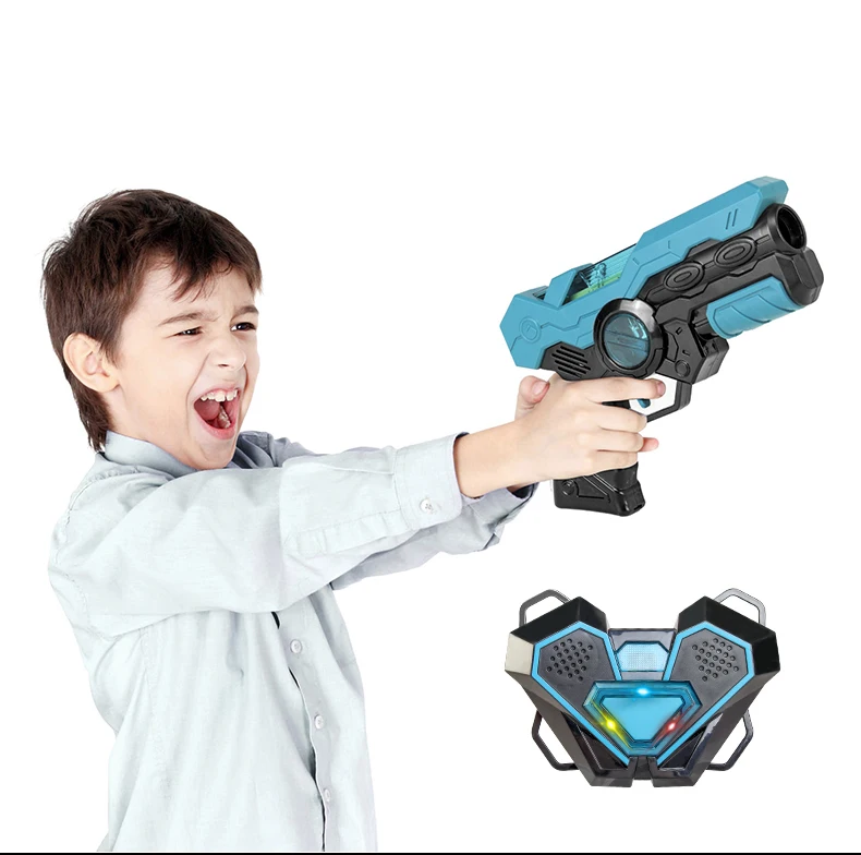 Luminous diode laser shooting target set2pcsGun with laser sensor shielded infrared digital toy for kids pistol laser sale