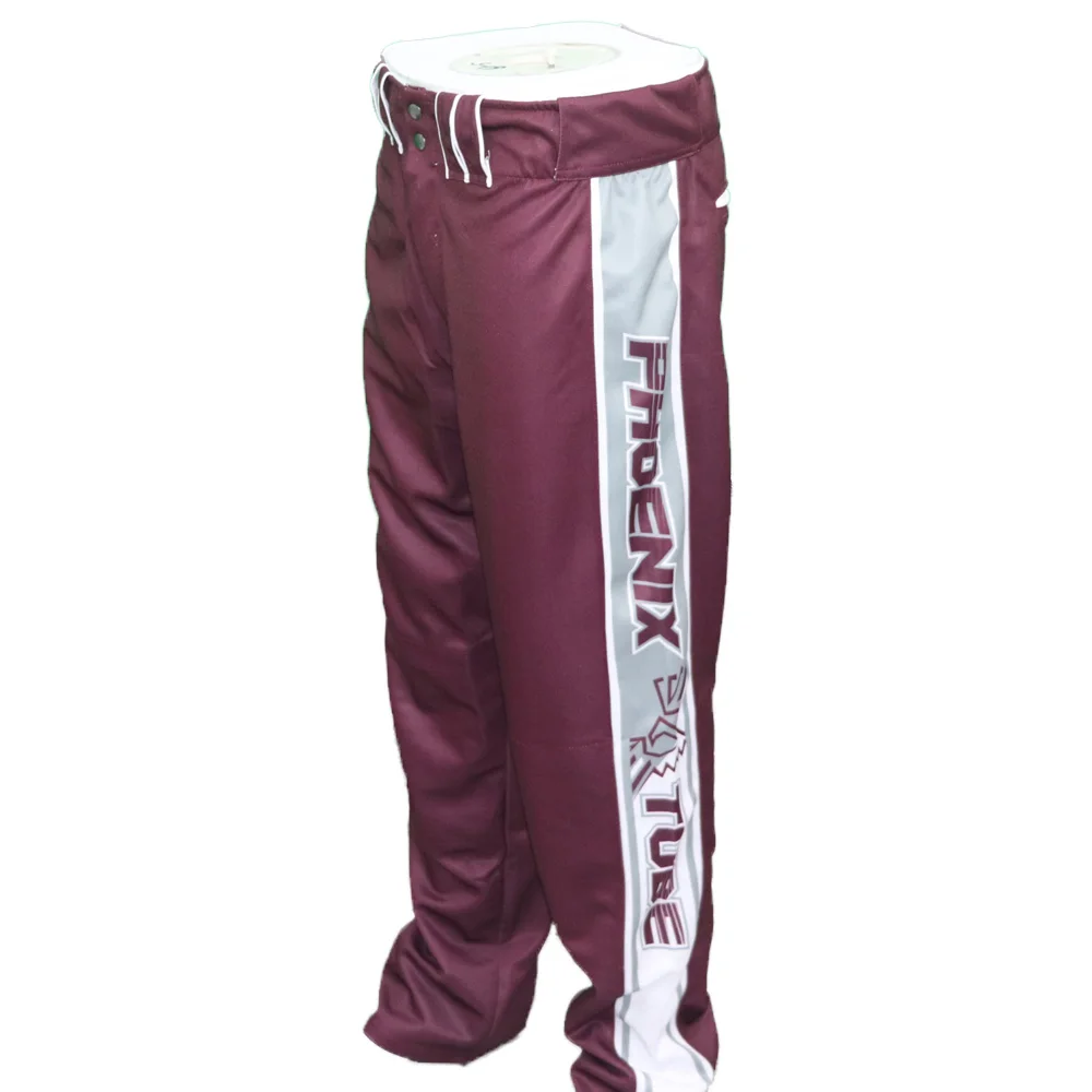 High quality custom grey printed retro slow pitch interlock game baseball pants softball pants