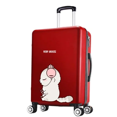 Acceptable Logo Customized Luggage Hard Plastic Travel Luggage Airport Suitcase
