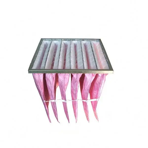 AHU System MERV 14 Bag Air Filter with 6 Pockets