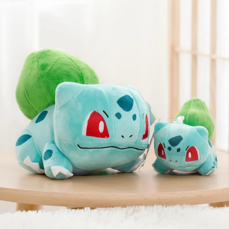 Original Green Large Size Stuffed Plush Frog Toy Cushin Pillow Toys Bulbasaur Doll Cartoon Pokemoned Pocket Monster Toy for Kids