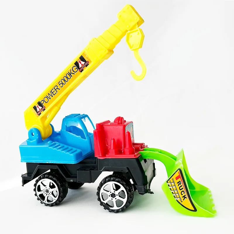 2024 factory supply educational baby toys mini plastic truck car toys pull back crane car