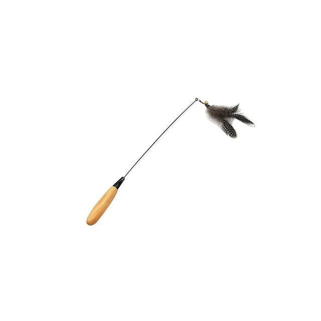 Стальная проволока для домашних животных, игрушка для кошек, перьевая палочка с колокольчиком, забавная Интерактивная