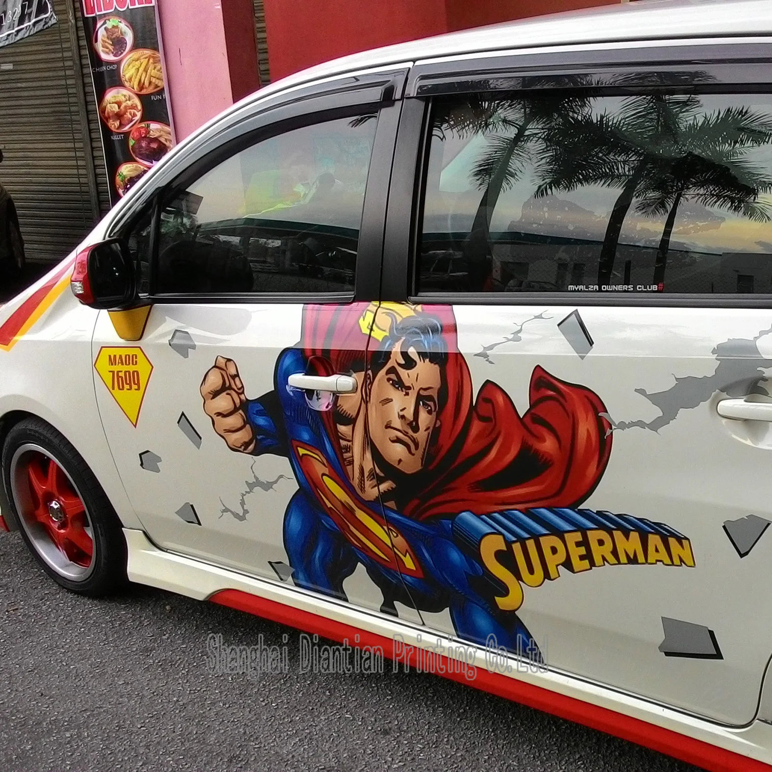 Custom Flower Cartoon Car Body Sticker Decorative Decal Car Sticker