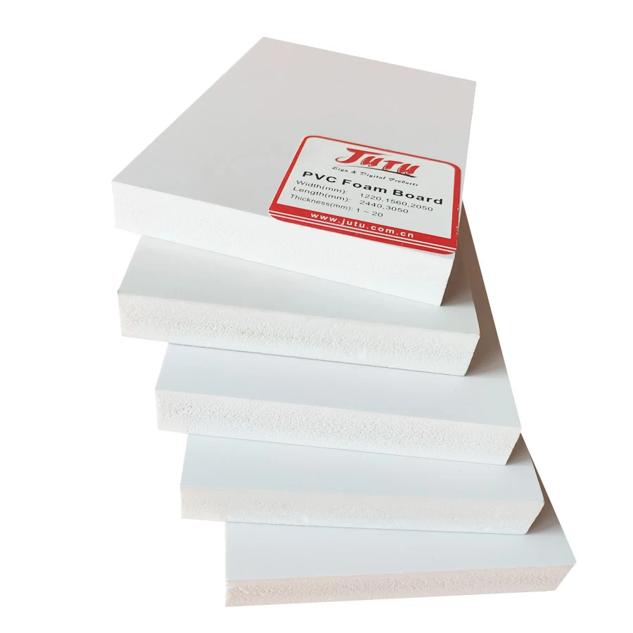 JUTU PVC Foam Board High Density Trim Board Forex Rigid PVC Foam Board Sheet for Furniture Cabinet