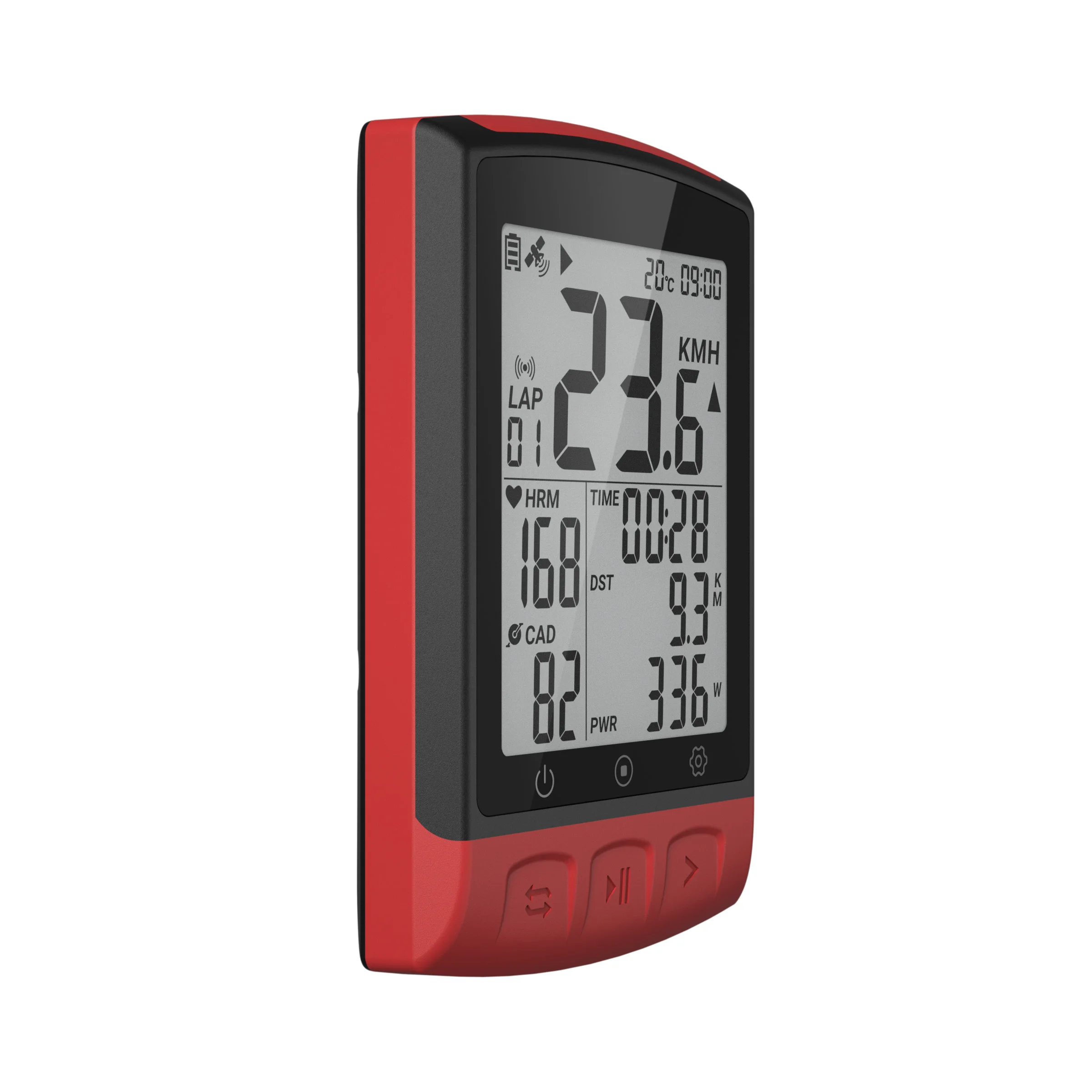 Fitcare IPX7 waterproof GPS cycling computer OEM/ODM 2.4 Inch Large LCD Display bicycle odometer