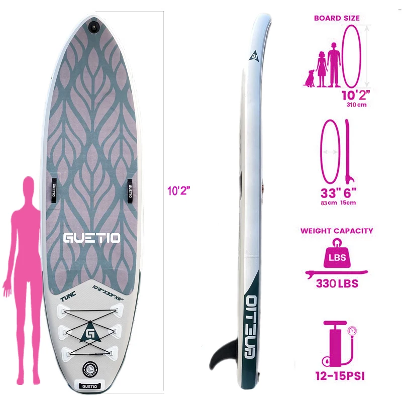 OEM Cheap Plastic TPU ECO-Friendly Inflatable Stand Up Yoga SUP Paddle Board