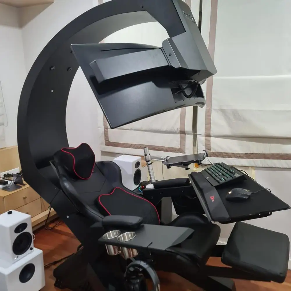 hot selling zero gravity recline PC Chair with massage function better Altwork  support 1 to 5 monitors  Imperator works IW-320