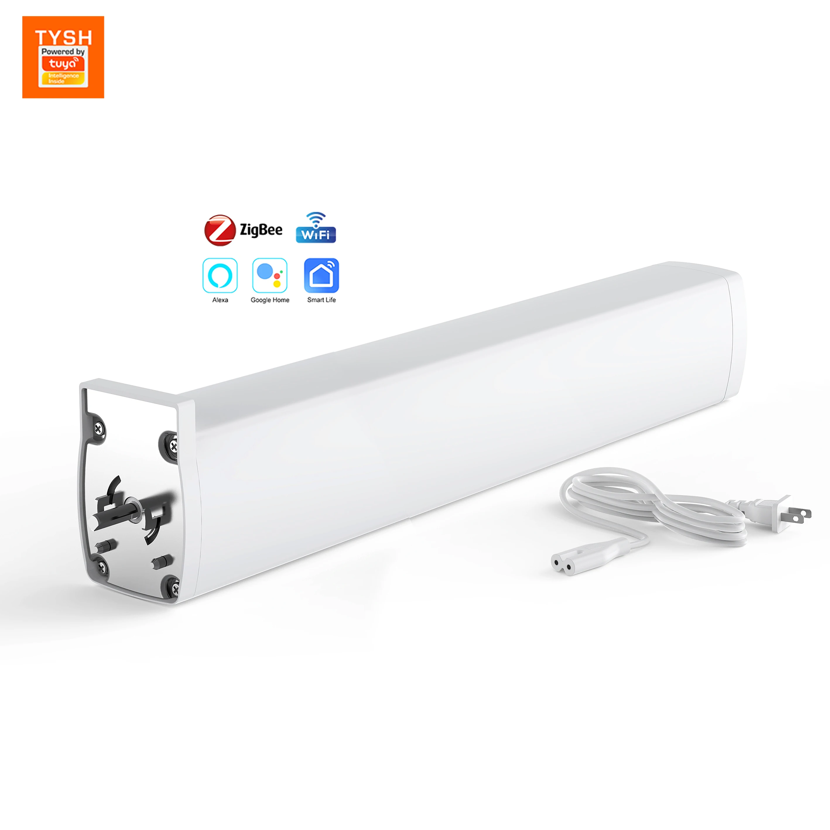 Tuya TYSH Wifi Smart Curtain Motor With Aluminium Track Electric Smart Life Remote Control Automatic Curtain Motor Opener