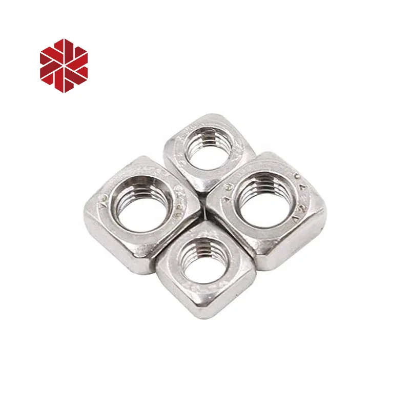 Zinc Plated Carbon Steel Nuts Square M4 M5 M6 M8 Stainless Steel Flat Rectangle Nut