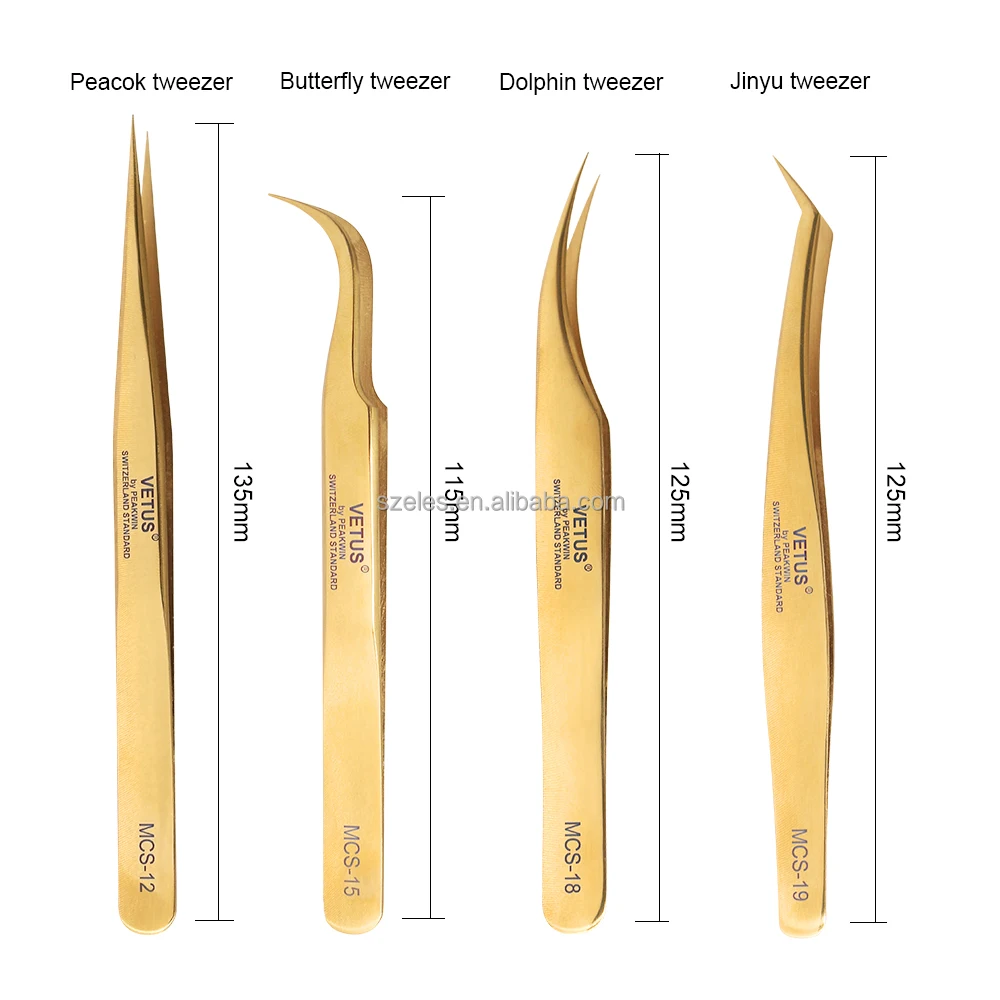 OEM Vetus 90 Degree Tweezer Private Label Lash Eyelash Black Customized Lash Tweezers Custom Tweezers For Eyelash Extensions