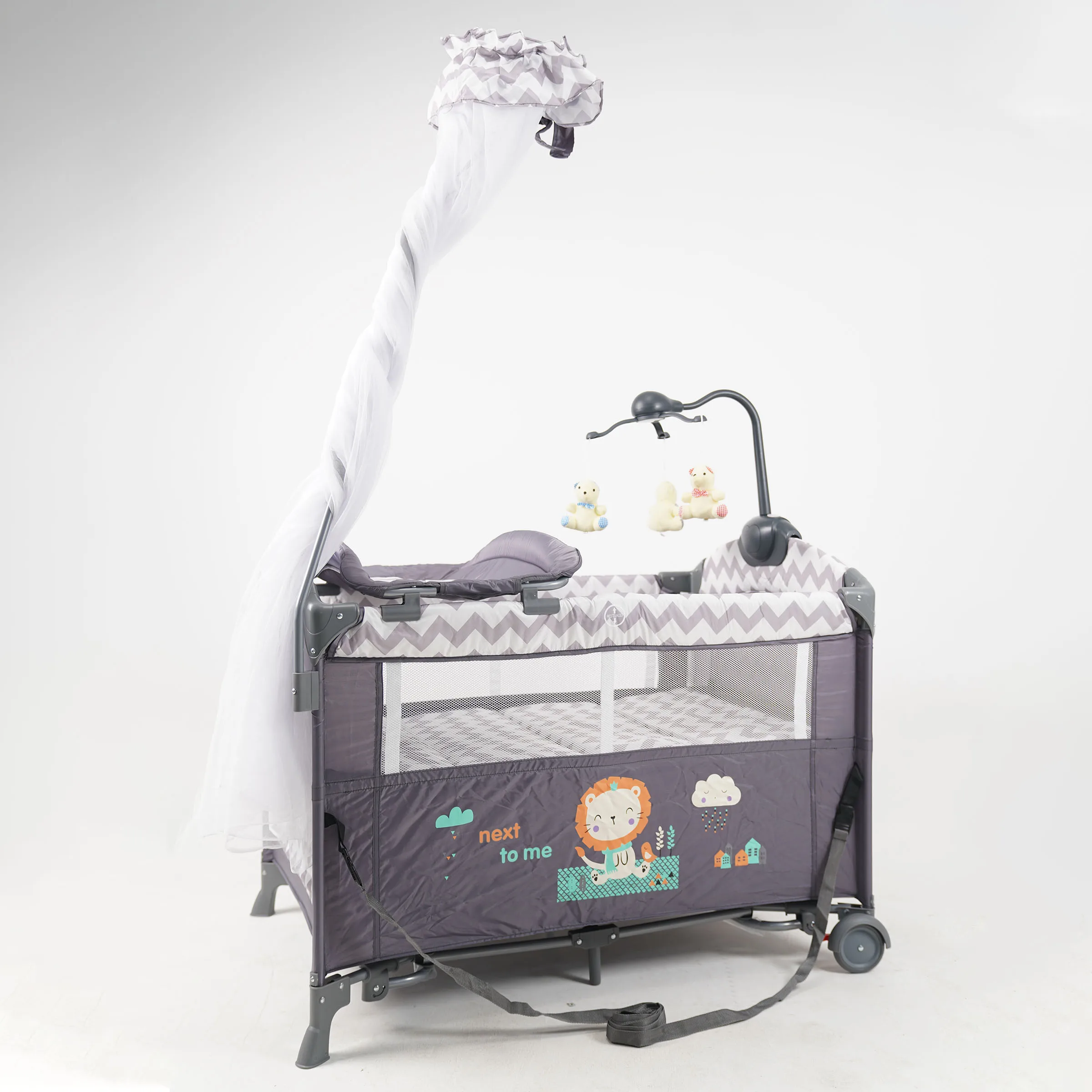 cheaper Classic Multi-Function Portable Baby Cot and Playpen Foldable and Movable Cot Bed Playard and Stylish Crib for Babies