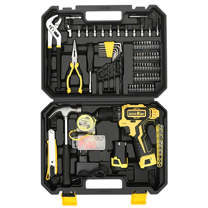 Goodking power tool combination kits combo kit max 12v 195 pieces power works cordless tools