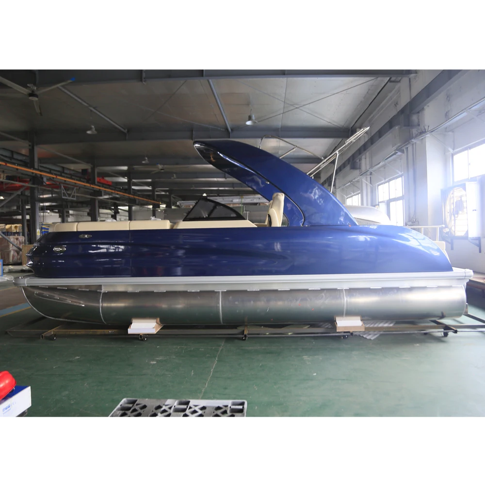 22FT Aluminum Pontoon Boat Mini Pontoon Boats KINLIFE  Manufacture in 2023