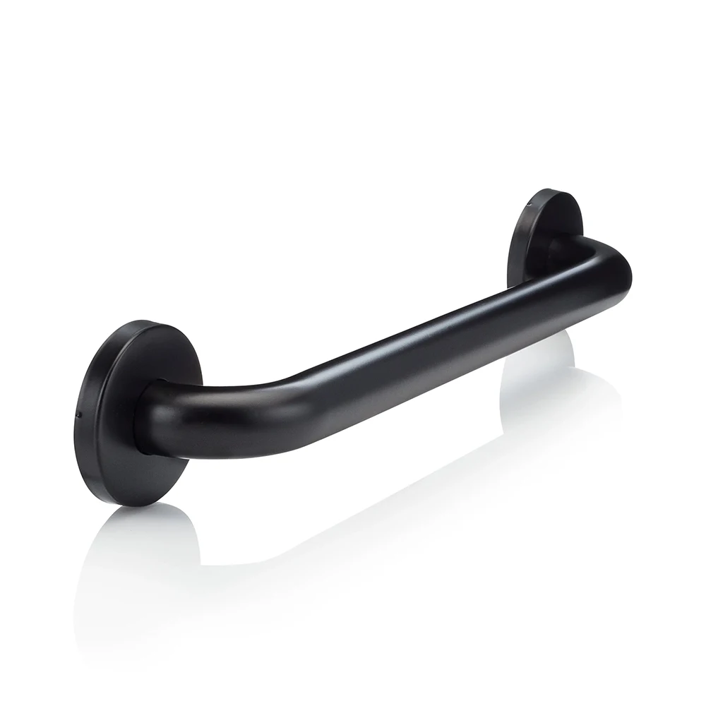 Hospital Bathroom Handrail Matte Black Safety customized Grab Bar 135 Degree Non-slip Handrail Grab Bars